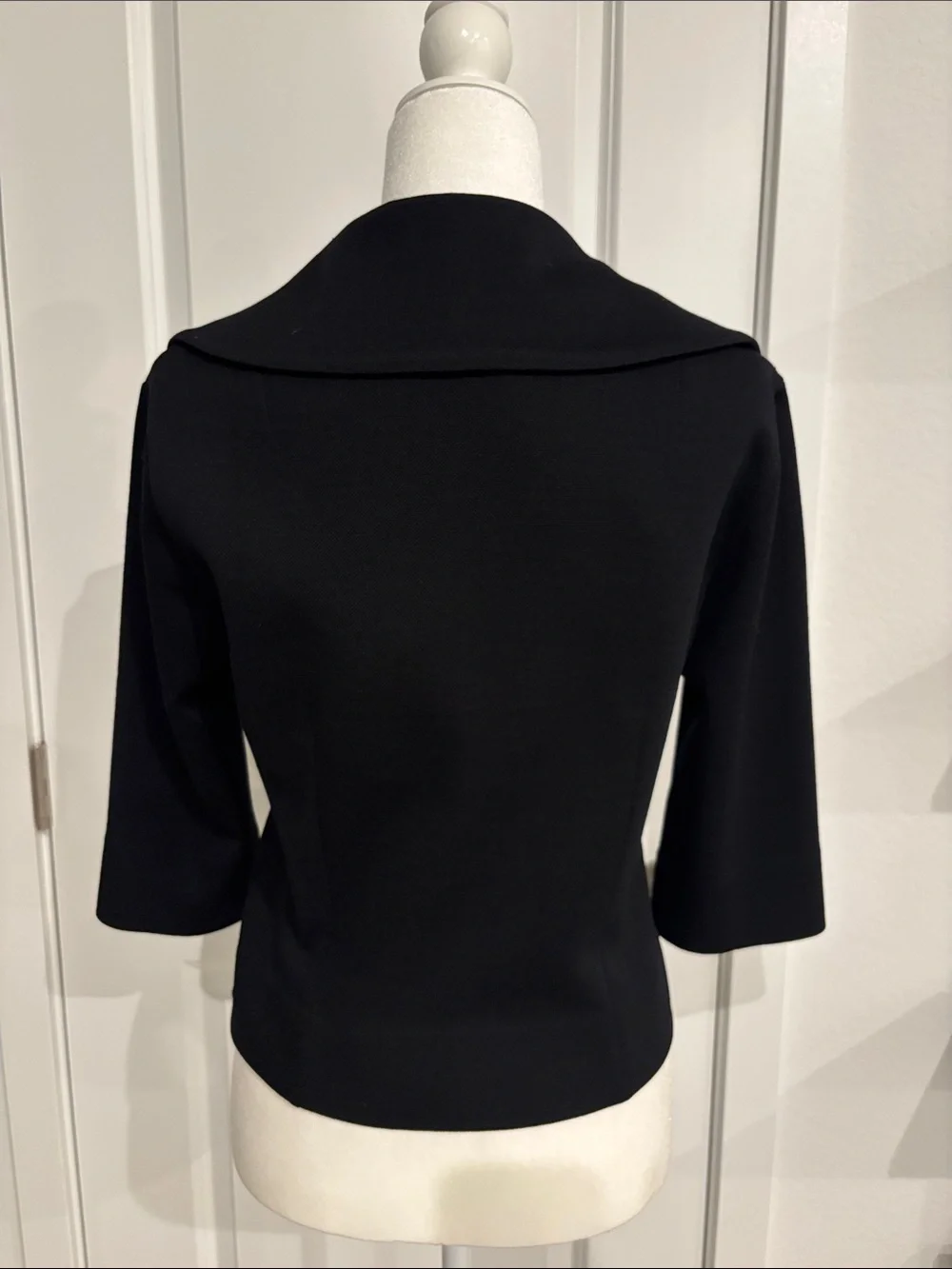 Classic Black Women's Short Wool Jacket